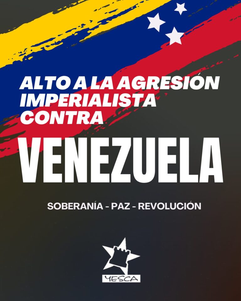 Alto a la agresión imperialista contra Venezuela.